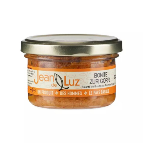 Bonito Zuri Gorri amb pebrots vermells 85g Jean de Luz ECO