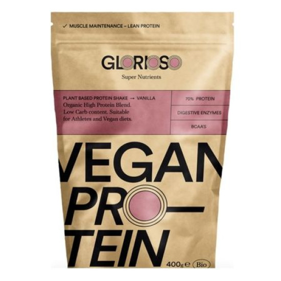 Proteina vegana al 70% de vainilla 600gr Glorioso ECO