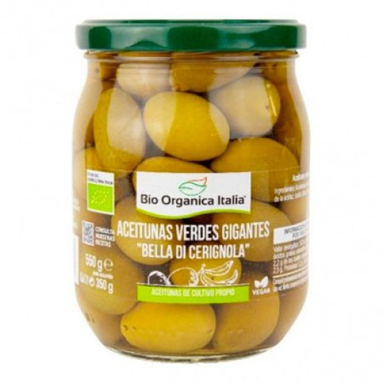 Giant green olives 950gr BioOrganicaItalia ECO