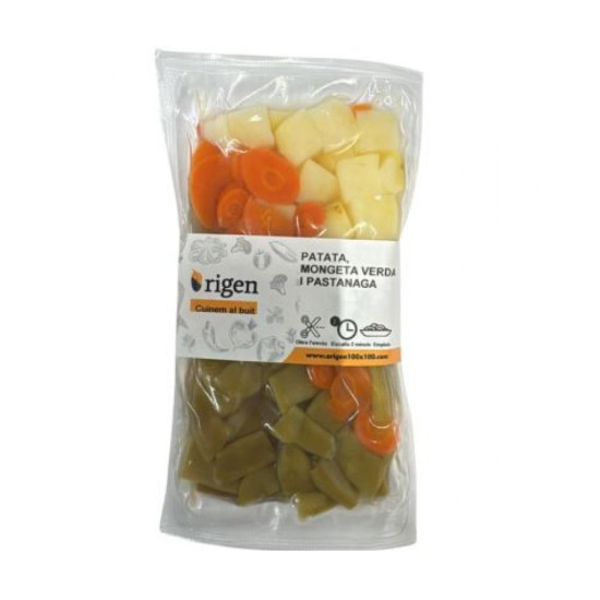 Patata, judía verde y zanahoria 300g Origen 100x100