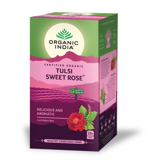 Tulsi Sweet Rose Ayurvédique 25 sachets Bio Inde ECO