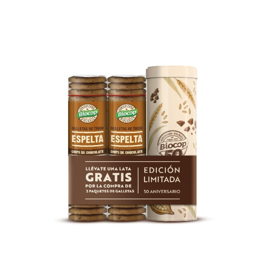 Biscuits à l'épeautre et aux pépites de chocolat, boîte de 250 g, Biocop ECO