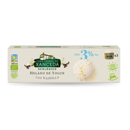 Crème glacée au yaourt vanille sans gluten Xanceda ECO 3 x 100 ml