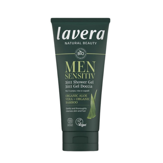 Gel ducha 3 en 1 Men Sensitive 200ml Lavera BIO - Cuidado Personal