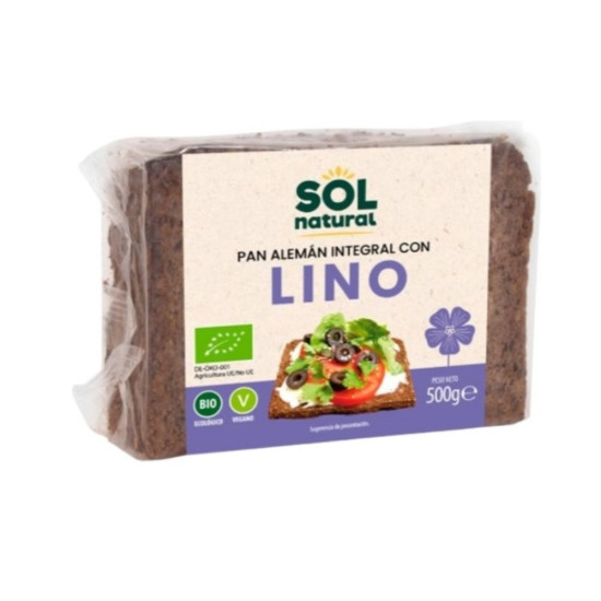 Integral German Bread with Bio Flax 500g Sol Natural ECO