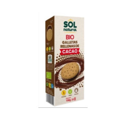 Biscuits au cacao fourrés sans gluten 125 g Sol Natural ECO