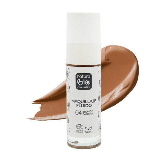 Maquillaje fluido 04 Bronce Zahara 30ml NaturaBio ECO