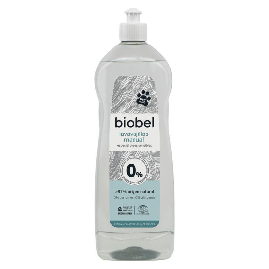 Lavavajillas Liquid Piel Sensible 0% perfume 1L Biobel Ecológico - Cuidado Personal