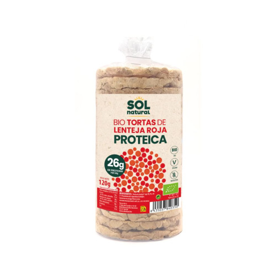 Tortitas Proteicas de Lentejas Rojas 120gr Sol Natural ECO