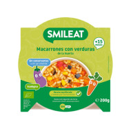 Assiette de macaronis aux légumes pour enfants (15 mois) 200 g Smileat ECO