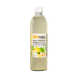 Kefir Agua Menta limón y Jengibre 330ml KéfirFoods ECO