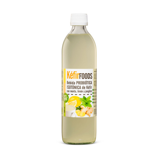Kefir Agua Menta limón y Jengibre 330ml KéfirFoods ECO