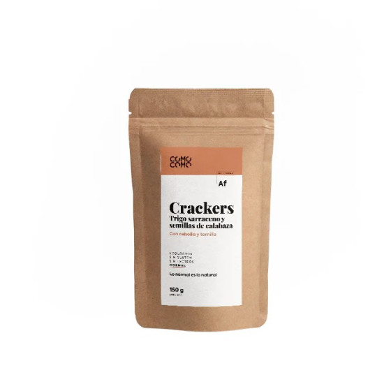 Craquelins au sarrasin, graines de courge, oignon et thym 150 g Comocomo ECO