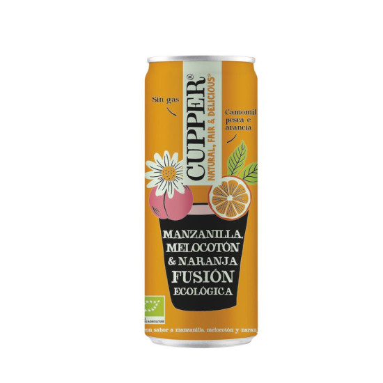 Bebida de manzanilla, melocotón y naranja 250ml Cupper ECO