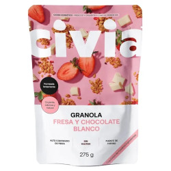 Granola Fresa y Chocolate Blanco Sin Gluten 275 gr Civia