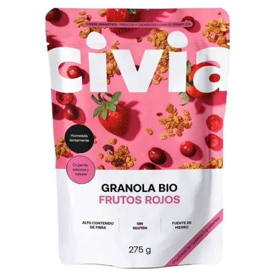 Granola Frutos Rojos Sin Gluten 275 gr Civia ECO