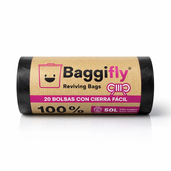 Bossa Escombraries 100% reciclat 50L 20 Un Baggifly