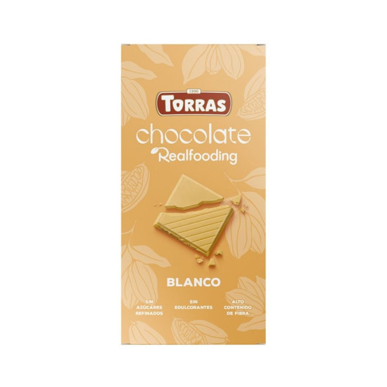 Chocolate Blanco sin gluten 100gr Torras Realfooding