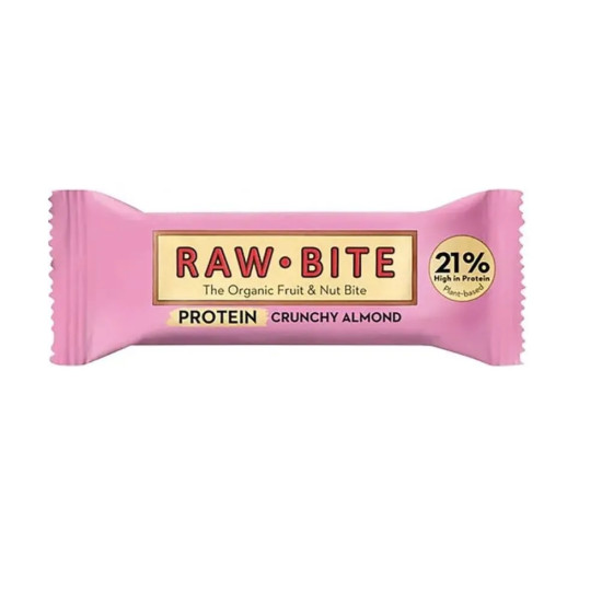 Barrita Proteína de almendra crujiente 50gr Raw-Bite Ecológica