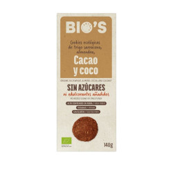 Galleta Artesana de Coco y Chocolate Vegana, sin Azúcar, Sin Guten 140Gr Artipa ECO