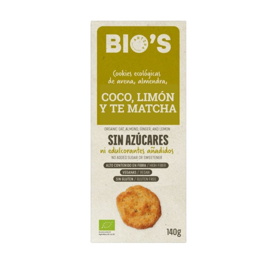Galleta Artesana de Coco y Chocolate Vegana, sin Azúcar, Sin Guten 140Gr Artipa ECO