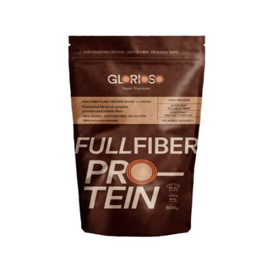 Proteína Full Fiber vegana cacao 500 gr Glorioso
