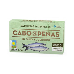 Sardinillas en Aceite de Oliva Virgen SinGluten Eco 85g Cabo de Peñas ECO