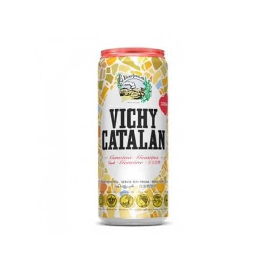 Agua Vichy lata de agua con gas 33cl