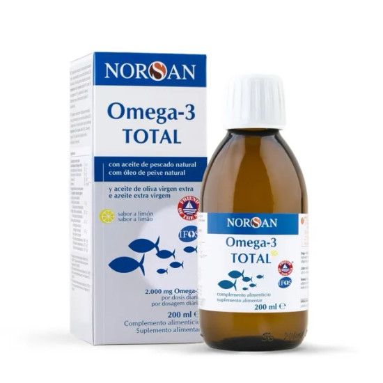 Omega 3 Total líquido sabor limón 200ml Norsan - Ácidos grasos