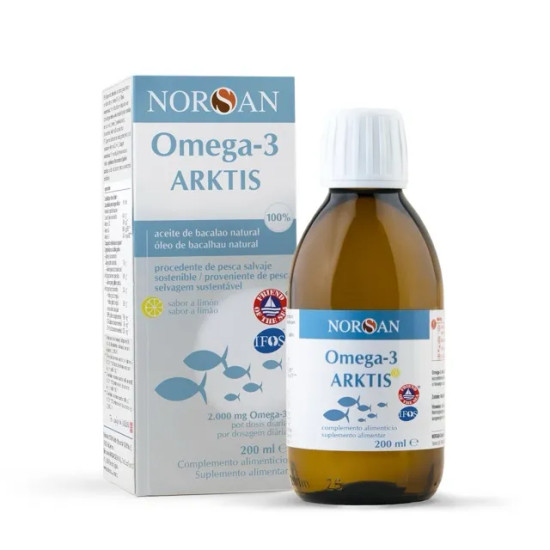 Omega 3 Arktis líquido sabor limón 200ml Norsan - Ácidos grasos