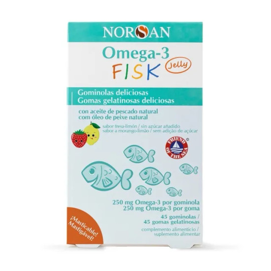 Omega 3 Fisk 45 gominolas Norsan - Ácidos grasos