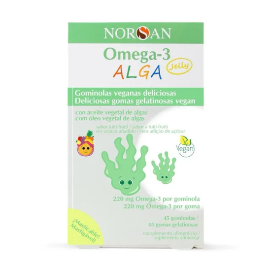 Omega 3 de Alga Jelly 45 Gummies Norsan