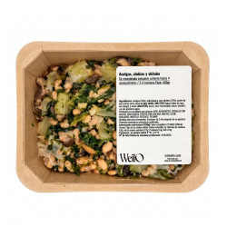 Acelgas, judías y shiitake, plato preparado 400gr Weilo