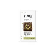 Dark Chocolate 85% with Coffee and Pistachio with coconut sugar 80gr Vivani ECO