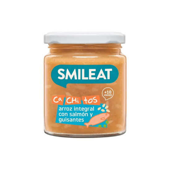 Potet d'arròs integral amb salmó i pèsols Ecològic (cachitos) 230gr Smileat sense gluten