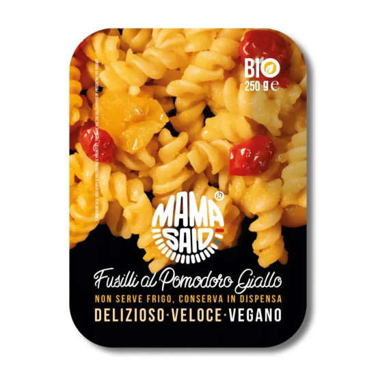 Assiette Fusilli Pomodoro Giallo Vega Bio, plat cuisiné 250gr MamaSaid