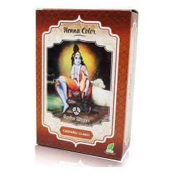 Henna Castaño Claro Tinte Vegetal en Polvo 100 g Radhe Shyam