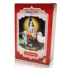 Henna Castaño Cobrizo Tinte Vegetal en Polvo 100 g Radhe Shyam