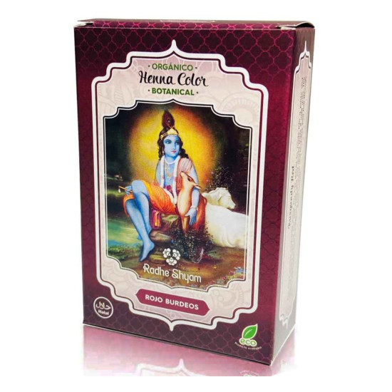 Henna Botanical Rojo Burdeos Tinte Vegetal en Polvo 100 g Radhe Shyam