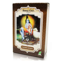 Henna Castaño Intenso Tinte Vegetal en Polvo 100 g Radhe Shyam