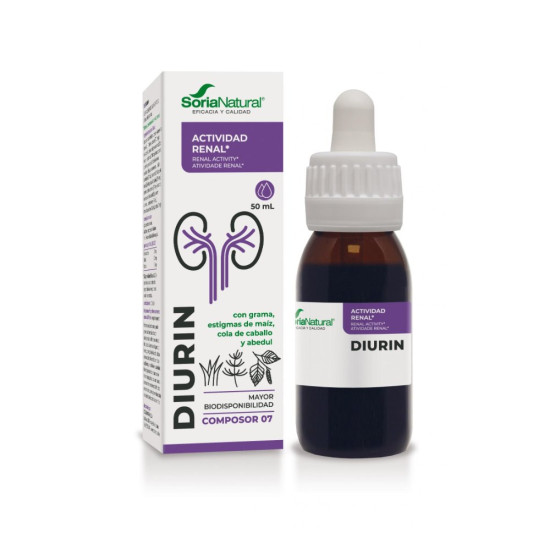 Diurin Composor 07 Grama, Maíz, Cola de Caballo y Abedul 50 ml Soria Natural