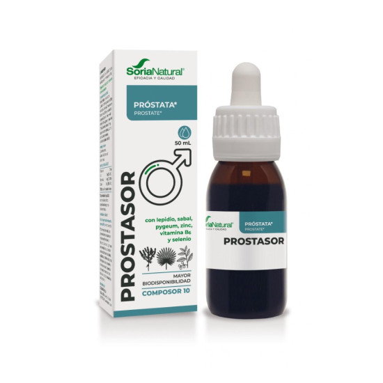 Prostasor Composor 10 Saw Palmetto, Pygeum, Zinc and Selenium 50 ml Soria Natural