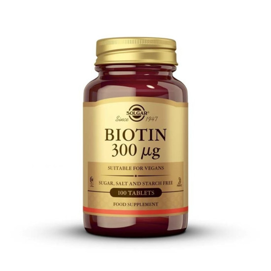 Biotine (Vitamine B8) 300 µg 100 comprimés Solgar
