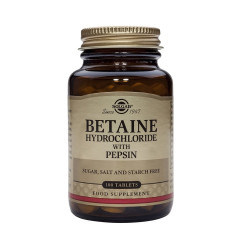 Betaína Clorhidrato con Pepsina 100 comprimidos Solgar