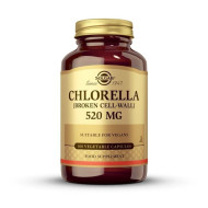 Chlorella à paroi cellulaire brisée 520 mg 100 gélules végétales Solgar