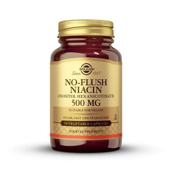 Niacina No Ruborizante Vitamina B3 500 mg 50 cápsulas vegetales Solgar