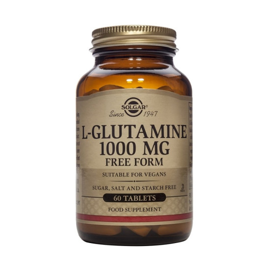 L-Glutamina 1000 mg forma libre 60 comprimidos Solgar
