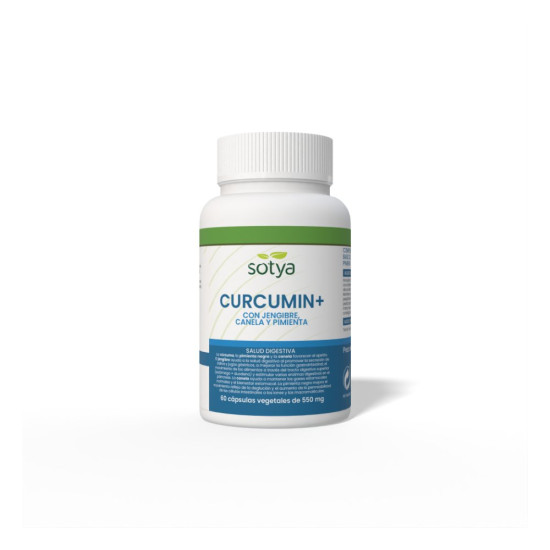 Cúrcuma con Jengibre, Canela y Pimienta Curcumin+ 60 cápsulas vegetales Sotya