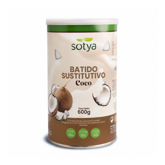 Batut Substitutiu d'Àpat sabor Coco 600 g Sotya