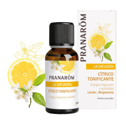 Toning Citrus Lemon and Bergamot Diffuser Blend 30 ml Pranarom